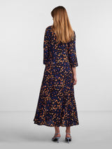 YAS Savanna mekko - paitamekko - kuvioitu - oranssi - sininen - mekot - naisten vaatteet - IHANA Store - verkkokauppa - lifestylemyymälä