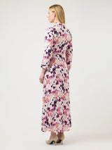 YAS Savanna mekko - vaalea kuvioitu -  liila pinkki kukkakuvioitu - paitamekko - naisten vaatteet - viskoosimekko - lifestyle - IHANA Store - kotimainen verkkokauppa