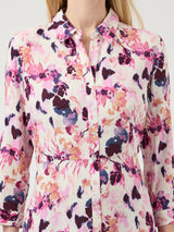 YAS Savanna mekko - vaalea kuvioitu -  liila pinkki kukkakuvioitu - paitamekko - naisten vaatteet - viskoosimekko - lifestyle - IHANA Store - kotimainen verkkokauppa