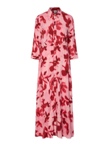 YAS Savanna mekko - roosa puna kukkakuvioitu - naisten vaatteet - IHANA Store - lifestylemyymälä - vaateliike - kotimainen verkkokauppa
