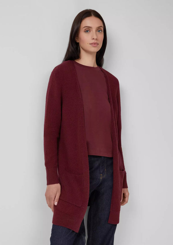 s.Oliver neuletakki - viininpunainen - neuletakki - naisten vaatteet - IHANA Store - lifestylemyymälä - kotimainen verkkokauppa