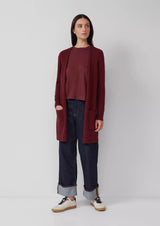 s.Oliver neuletakki - viininpunainen - neuletakki - naisten vaatteet - IHANA Store - lifestylemyymälä - kotimainen verkkokauppa