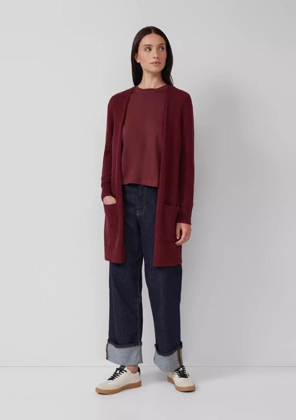 s.Oliver neuletakki - viininpunainen - neuletakki - naisten vaatteet - IHANA Store - lifestylemyymälä - kotimainen verkkokauppa