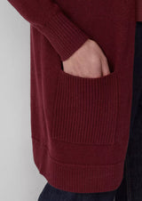 s.Oliver neuletakki - viininpunainen - neuletakki - naisten vaatteet - IHANA Store - lifestylemyymälä - kotimainen verkkokauppa