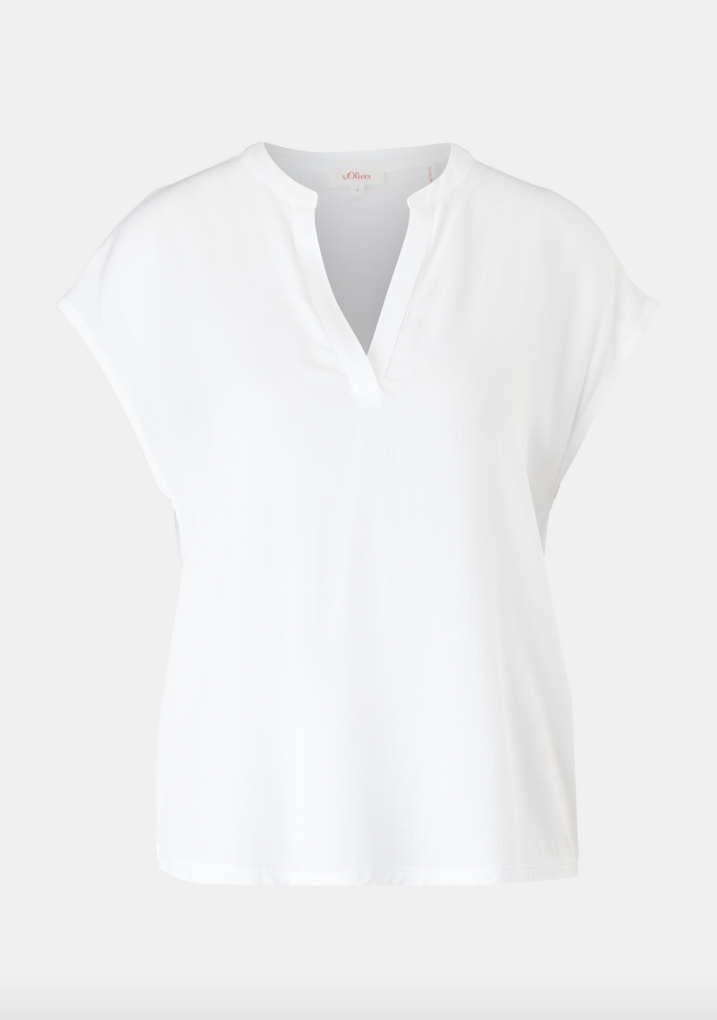 s.Oliver t-paita - valkoinen - lyhythihainen paita - naisten vaatteet - IHANA Store lifestylemyymälä
