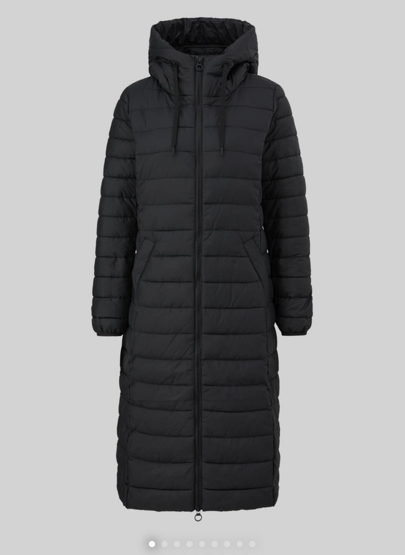 s.Oliver vanutakki - musta - tikkitakki - naisten vaatteet - pitkä takki - IHANA Store - lifestylemyymälä