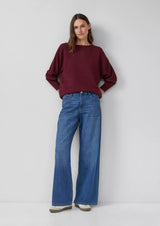 s.Oliver neule - luumu - viskoosineule - Naisten vaatteet - yläosa -  muoti - IHANA Store