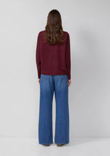 s.Oliver neule - luumu - viskoosineule - Naisten vaatteet - yläosa -  muoti - IHANA Store