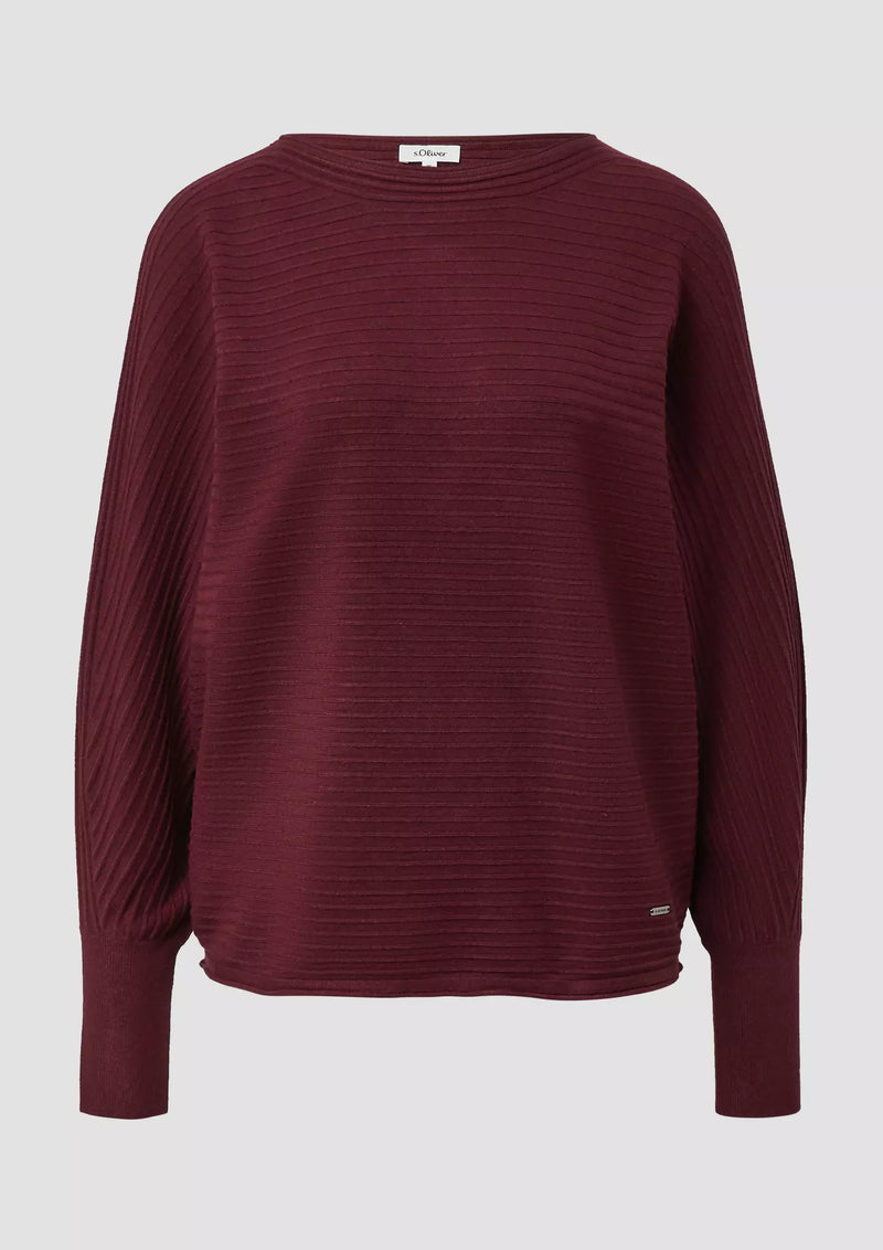 s.Oliver neule - luumu - viskoosineule - Naisten vaatteet - yläosa -  muoti - IHANA Store