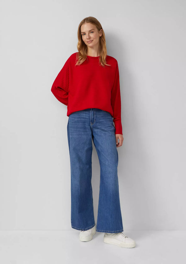 s.Oliver neule - punainen - viskoosineule - Naisten vaatteet - yläosa -  muoti - IHANA Store