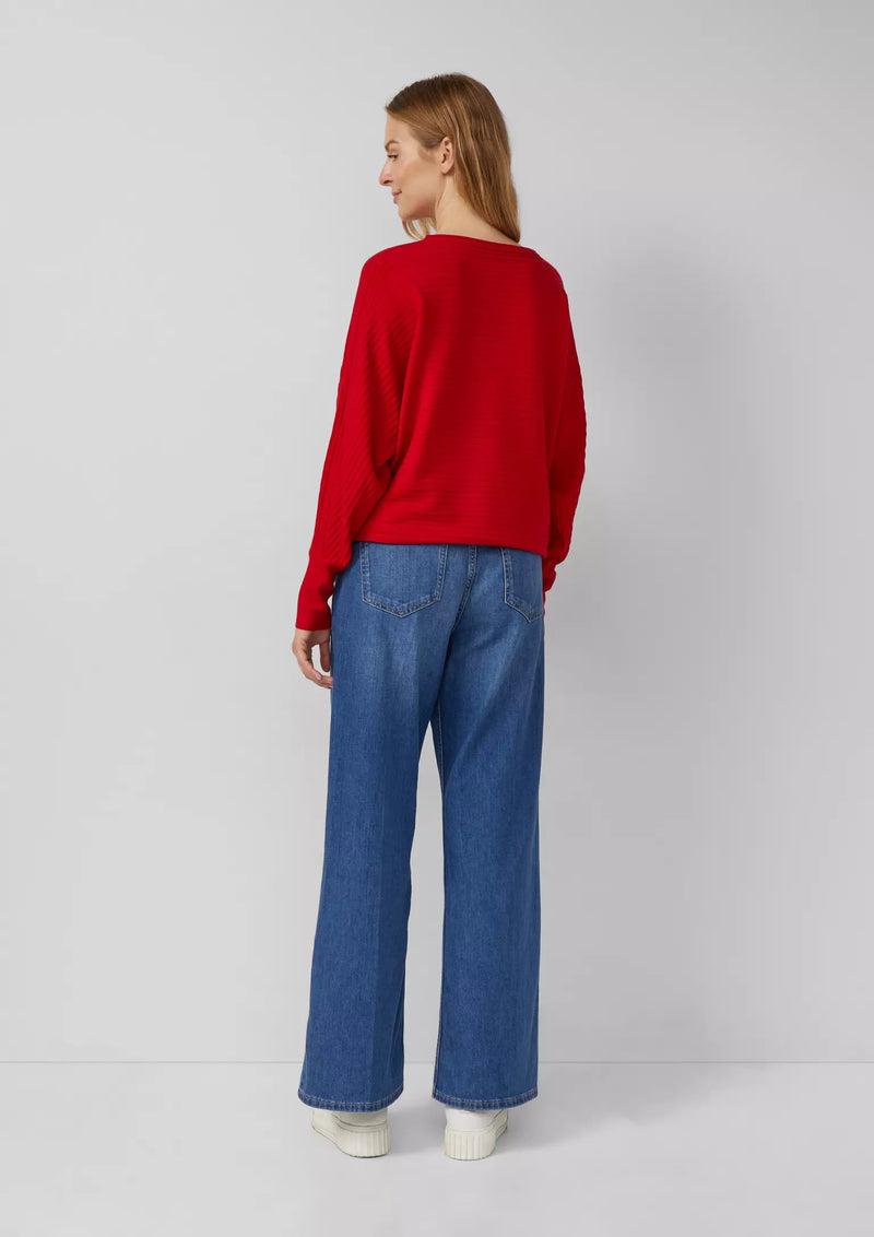 s.Oliver neule - punainen - viskoosineule - Naisten vaatteet - yläosa -  muoti - IHANA Store