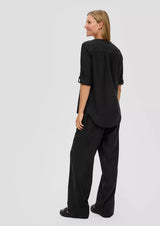s.Oliver pusero - musta - pellavapaita - naisten vaatteet - IHANA Store - lifestylemyymälä
