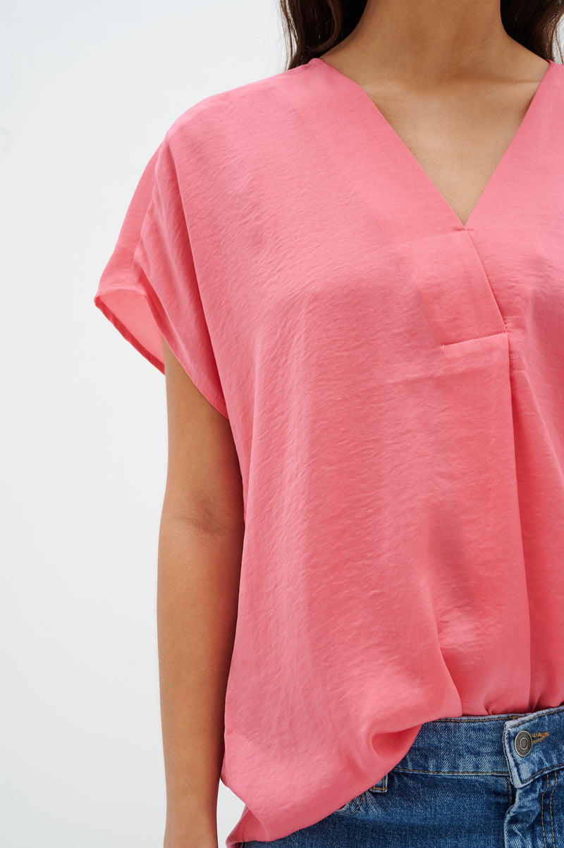 InWear Rindal t-paita - lyhythihainen pusero - pinkki - paidat ja puserot - yläosat - vaatteet - IHANA Store