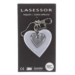 Lasessor heijastin - sydän - musta - asusteet - IHANA Store