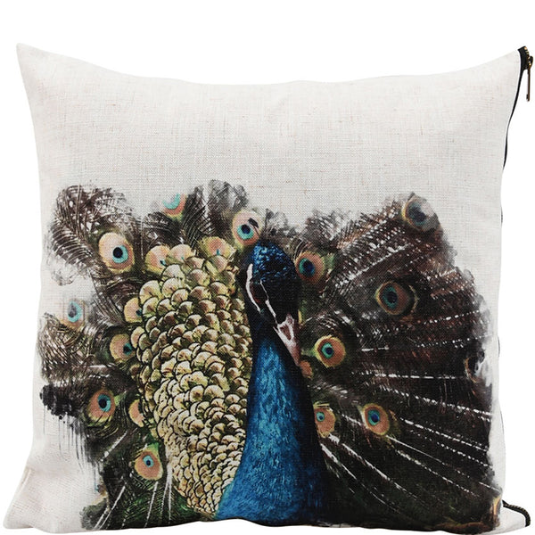 Miljögården tyynynpäällinen Peacock - sisustustekstiilit - koti - riikinkukko - sisustaminen