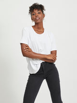 Object Jannie t-paita - valkoinen - lyhythihainen paita - naisten yläosat - vaatteet - IHANA Store - lifestyle myymälä