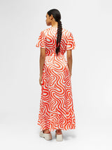 Object Papaya kietaisumekko - oranssi - kuvioitu - naisten vaatteet - mekot - IHANA Store - lifestylemyymälä