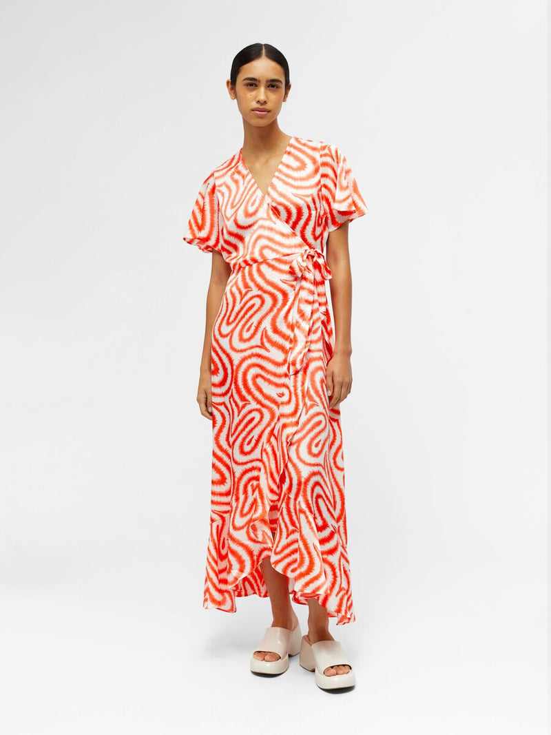 Object Papaya kietaisumekko - oranssi - kuvioitu - naisten vaatteet - mekot - IHANA Store - lifestylemyymälä