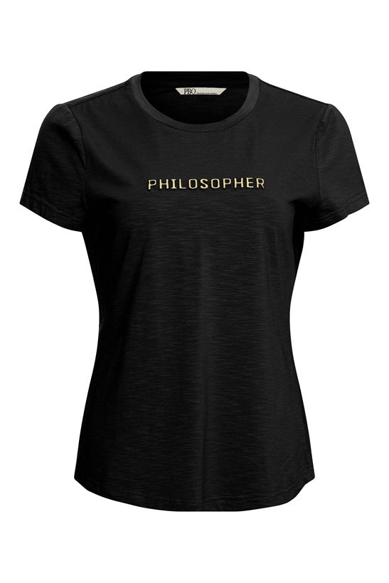 PBO Philosopher t-paita - musta - lyhythihainen logopaita - Naisten vaatteet - IHANA Store - lifestyle