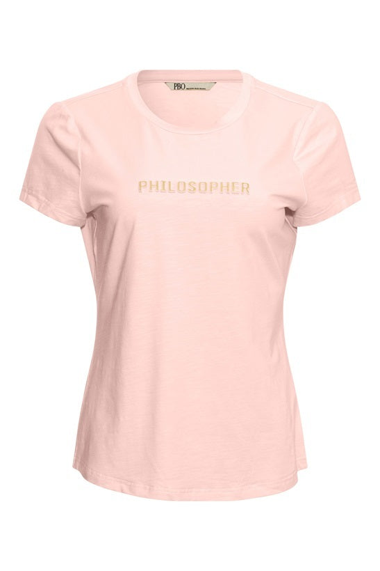 PBO Philosopher t-paita - vaaleanpunainen - lyhythihainen logopaita - Naisten vaatteet - IHANA Store - lifestyle