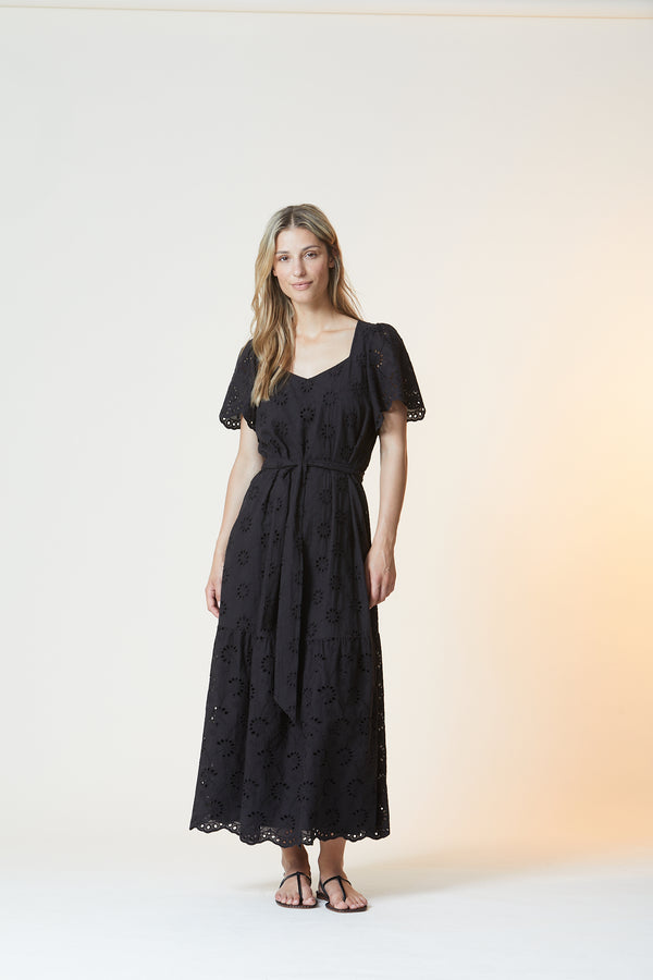 Rue de Femme Lamy mekko - musta - pitsimekko - maksimekko - Naisten vaatteet - IHANA Store