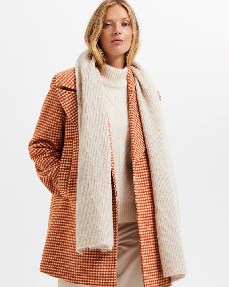Selected Femme Lulu kaulahuivi - beige - naisten huivit ja asusteet - villahuivi