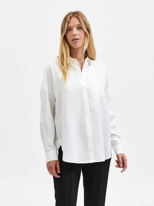 Selected Femme Sanni kauluspaita - valkoinen - yläosat - naisten vaatteet - IHANA Store
