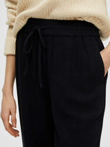 Selected Femme Viva-Gulia housut - pellavahousut - musta - naisten vaatteet - IHANA Store - lifestylemyymälä