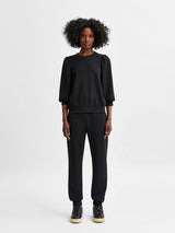 Selected Femme Tenny pusero - musta - paidat ja puserot - naisten muoti - collegepaita- lifestyle - IHANA Store - kotimainen verkkokauppa