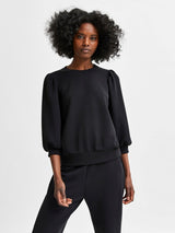 Selected Femme Tenny pusero - musta - paidat ja puserot - naisten muoti - collegepaita- lifestyle - IHANA Store - kotimainen verkkokauppa