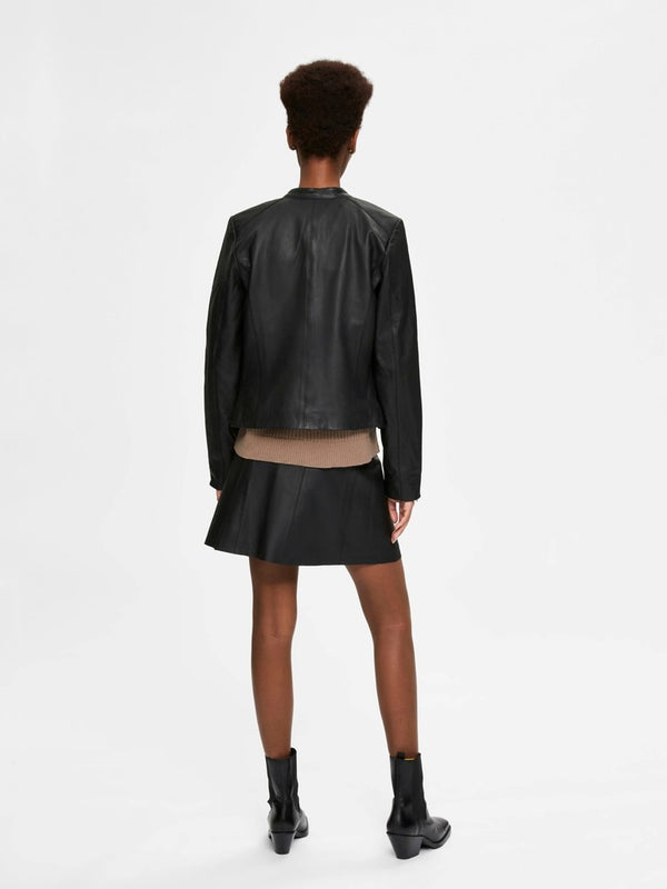 Selected Femme Fibi nahkatakki - musta - takit ja jakut - Naisten vaatteet - IHANA Store - lifestylemyymälä