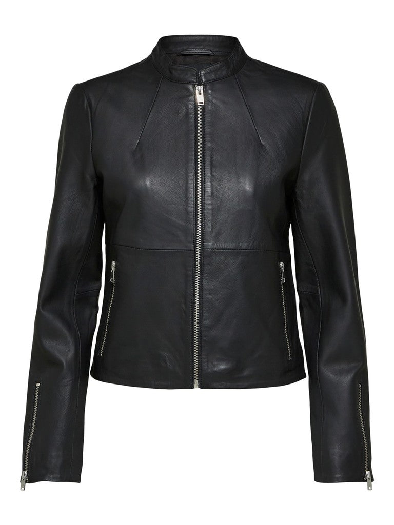 Selected Femme Fibi nahkatakki - musta - takit ja jakut - Naisten vaatteet - IHANA Store - lifestylemyymälä