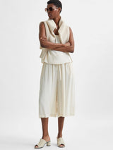 Selected Femme Tessi culotteshousut - luonnonvalkoinen - vajaamittaiset housut - IHANA Store
