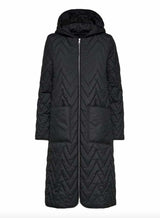 Selected Femme Nora tikkitakki - musta - hupullinen takki - kevättakki - vaatteet