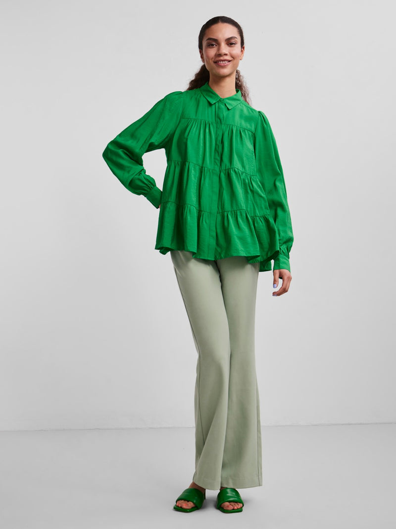 Yas Pala kauluspaita - paidat ja puserot - vihreä - yläosat - vaatteet