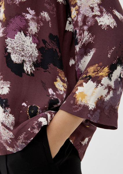 s.oliver pitkähihainen pusero - kuvioitu - lila - naisten juhlapaita - vapaa-ajan pusero