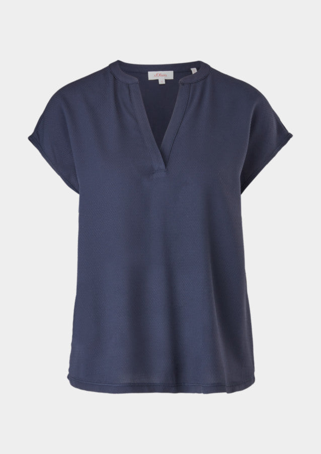 s.Oliver t-paita - sininen - lyhythihainen paita - naisten vaatteet - IHANA Store lifestylemyymälä